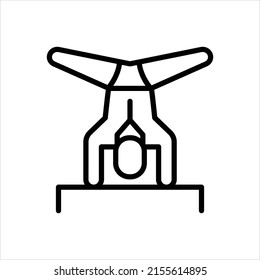 Vector line icon for acrobat