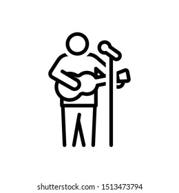 Vector line icon for act