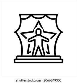 Vector line icon for acting