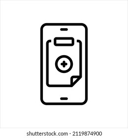 Vector line icon for add