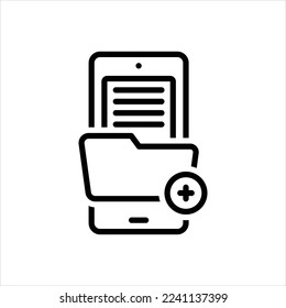 Vector line icon for added