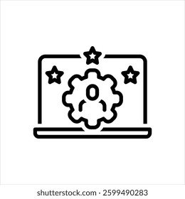 Vector line icon for admin