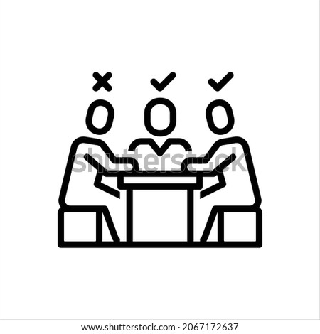 Vector line icon for administered
