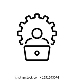 Vector line icon for administrator