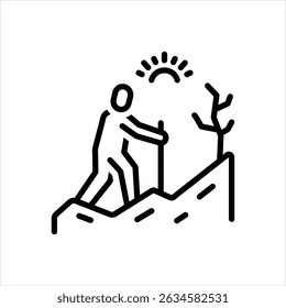 Vector line icon for adventure