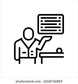 Vector line icon for advisory