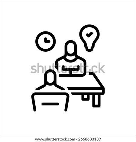 Vector line icon for advisory solutions