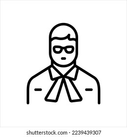 Icono de línea de vector para abogado