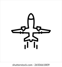 Vector line icon for aeroplane