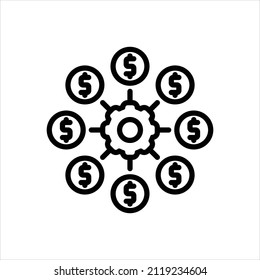 Vector line icon for affiliated