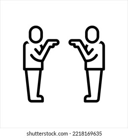 Icono de línea de vector en contra