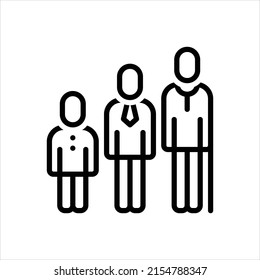 Vector line icon for aged