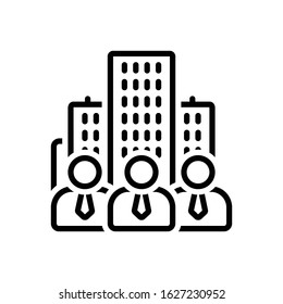 Vector line icon for agency