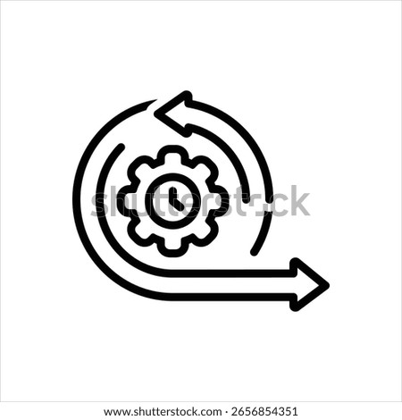 Vector line icon for agile methodology