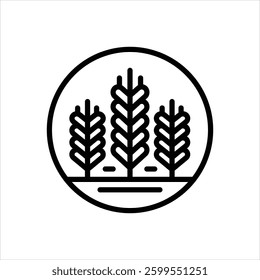 Vector line icon for agriculture