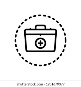Vector line icon for aid
