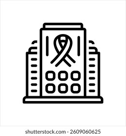 Vector line icon for aids center