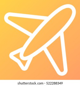 Vector Line Icon Aircraft