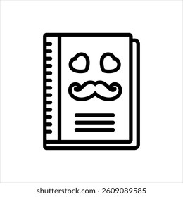 Vector line icon for album