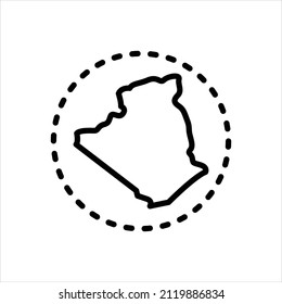 Icono de línea de vector para argelia