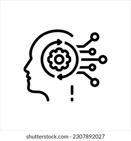 Vector line icon for algorithms 