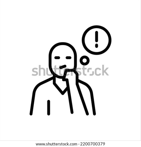 Vector line icon for alleged 