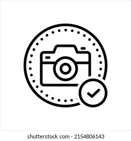 Vector line icon for allowing