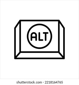 Vector line icon for alt