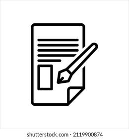 Vector line icon for amended