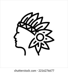 Vektorliniensymbol für Amerikaner 