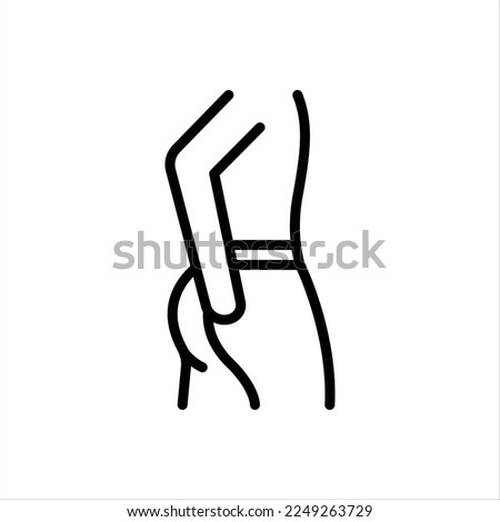Vector line icon for anal