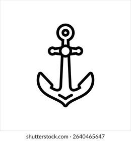 Vector line icon for anchor