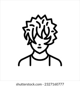 Vektorliniensymbol für Anime