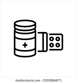 Vector line icon for antihistamine