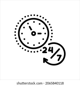 Vector line icon for anytime