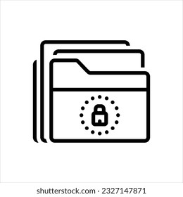 Vector line icon for archived