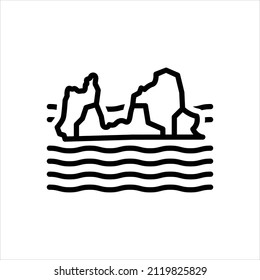 Vector line icon for arctic