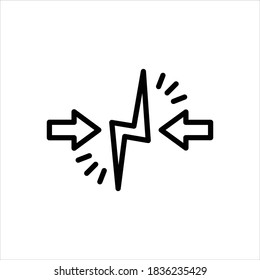 Icono de línea de vector para argumentar