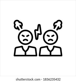 Vector line icon for argue