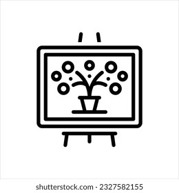 Vector line icon for arts