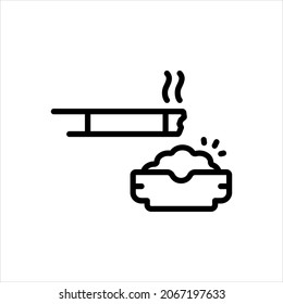 Vector line icon for ash