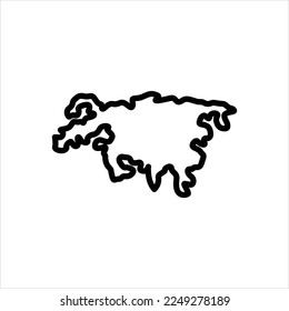 Vector line icon for asia 
