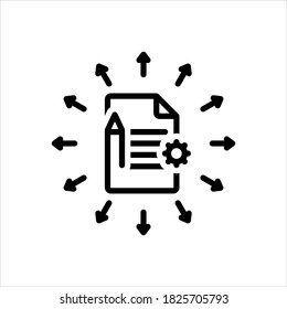 Vector line icon for assign