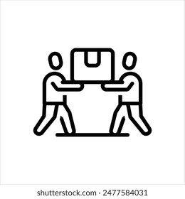 Vector line icon for assistance
