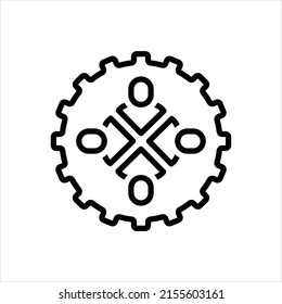 Vector line icon for associations
