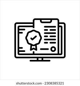 Vector line icon for assurance