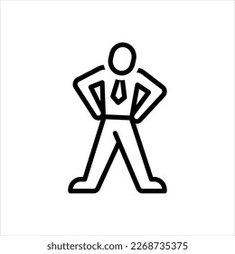 Vector line icon for attitude