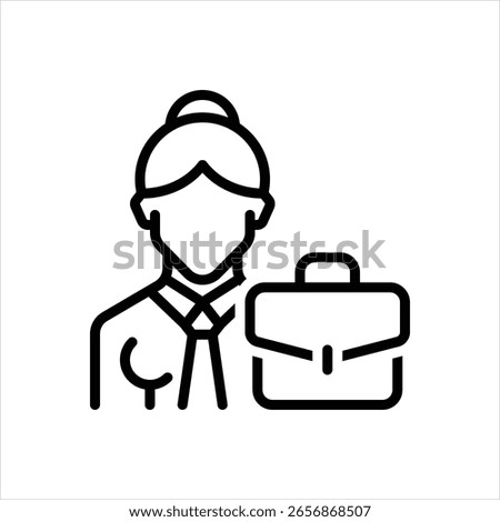 Vector line icon for attorney portfolio
