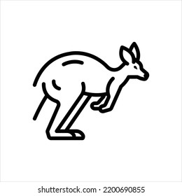 Vector line icon for australian