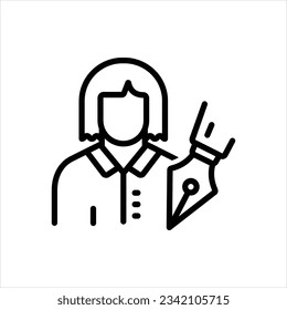 Vektorliniensymbol für Autoren